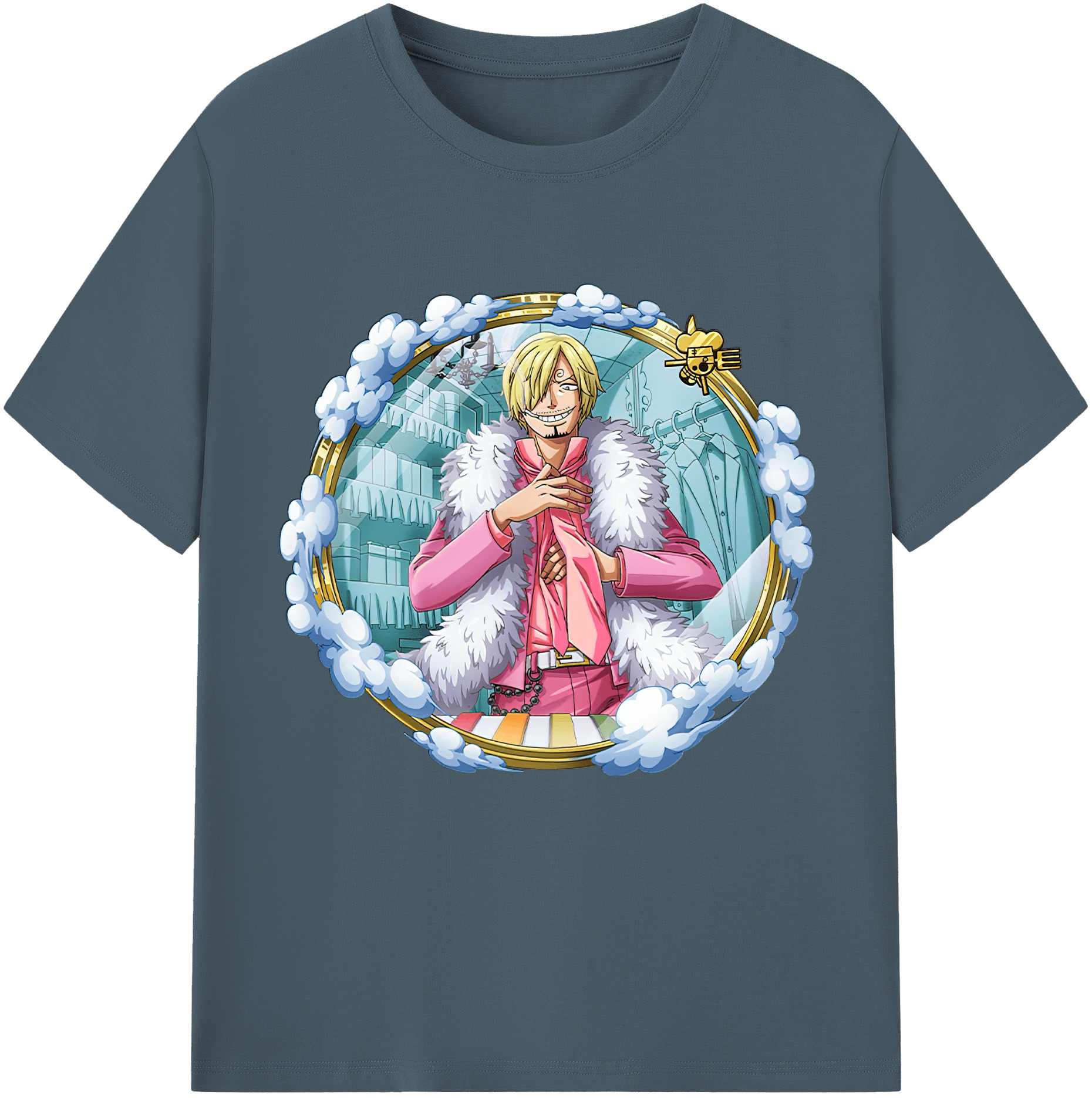 ワンピース サンジ ONE PIECE Sanji 綿100％半袖Tシャツ（フロントプリント）